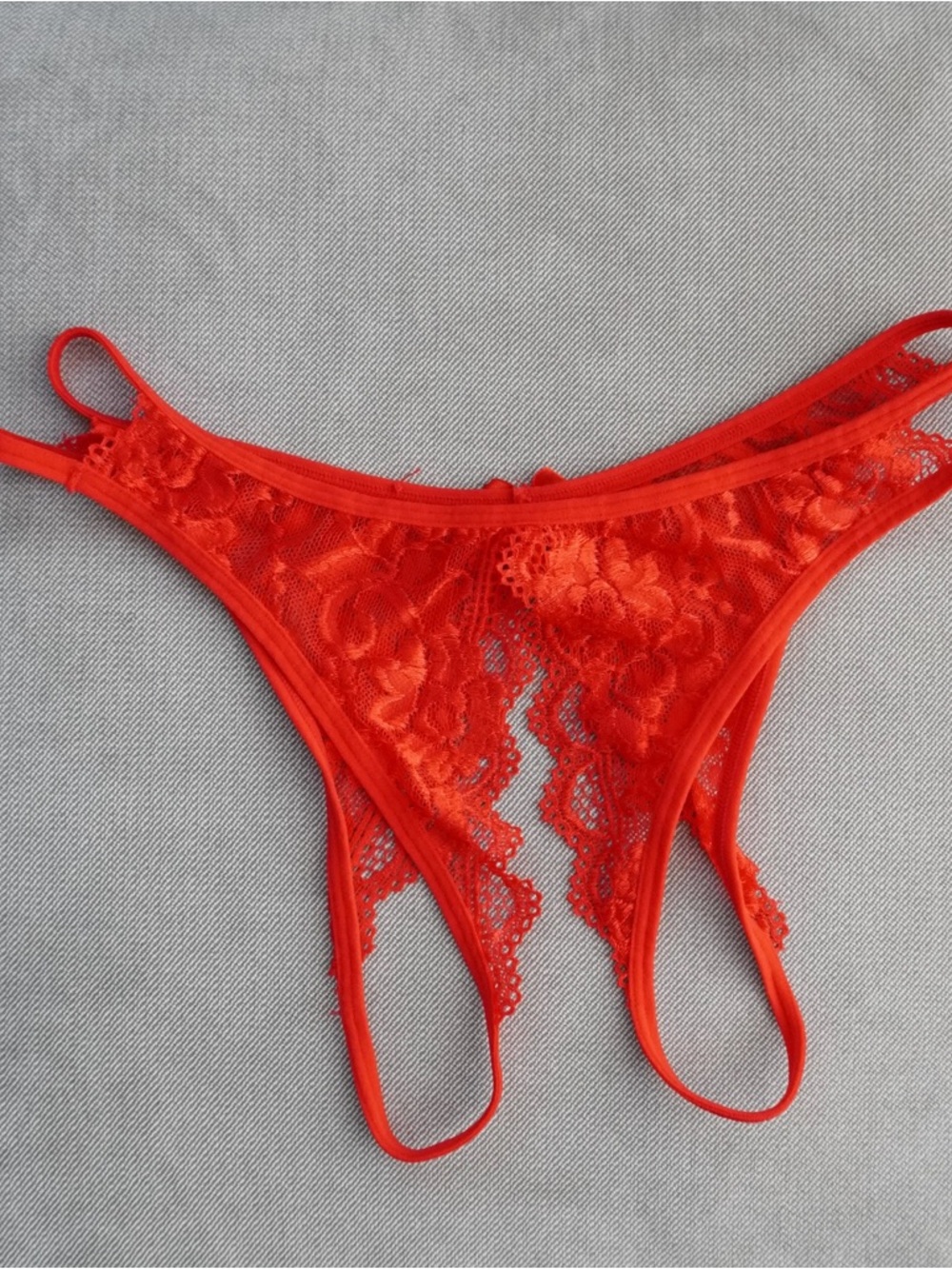 Red Lace Strappy Thong - Women Intimates